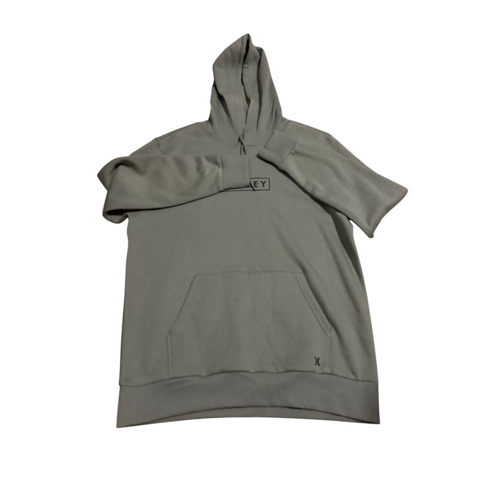 Hurley Men's Boxed Logo Fleece Pullover Hoodie Olive Green Size L New With Tags